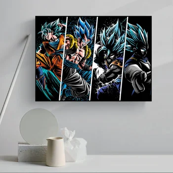 Anime Dragon Ball Dekoratiivsed Plakat Kingitus Goku Tähemärki Lõuendile Maali Elutoas Seina Art Prints Kaasaegse Kodu Decor Esteetiline