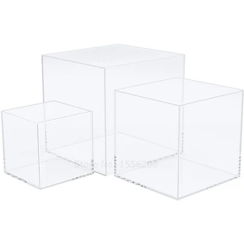 Akrüül-Box Juhul 5, Kahepoolne Ekraan Lahter Plastikust Storage Cube Konteinerite Arv Kasti Suurus 4