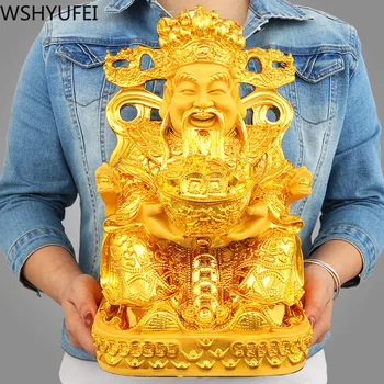 Hiina Kuldne Õnnelik Fengshui Jumala Rikkuse Vaik Kuju Home Decor Sissepääs elutuba Kaunistused Sünnipäeva kingitus Käsitöö