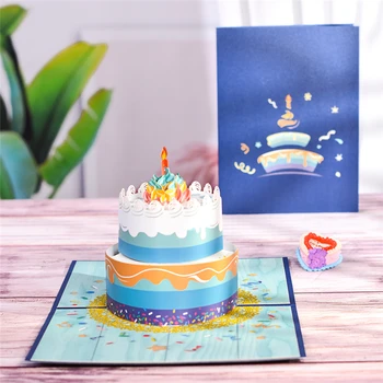 3D Sünnipäev Tähtpäev Kaardi Pop-Up Kingitus õnnitluskaardid, Lapsed, Abikaasa, Ema, Isa, palju Õnne Lõpetamise Äri